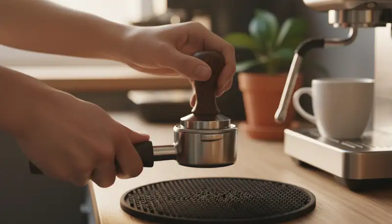 Perfektes Tampern für Espresso