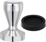 Vicloon Kaffee Tamper, 51mm, Silikonmatte 58mm, 304 Edelstahl für Espresso, Intensiver Kaffee Genuss