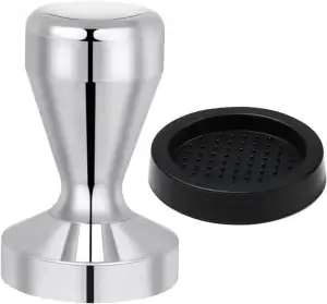 Vicloon Kaffee Tamper, 51mm, Silikonmatte 58mm, 304 Edelstahl für Espresso, Inte