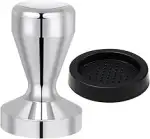 Vicloon Kaffee Tamper, 51mm, Silikonmatte 58mm, 304 Edelstahl für Espresso, Intensiver Kaffee Genuss