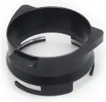 Kaffee Dosierring 54mm Dosiertrichter Espresso Kaffee Zubehör Aluminium Metall für Siebträger Schwarz Handfrei, 7 x 7 x 3 cm