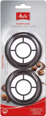 Melitta 180424 Permanent Kaffeefilter 2 Stück für alle Philips Senseo Kaffeepadmaschinen
