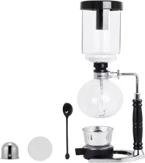 YUCHENGTECH Syphon Kaffeemaschine, Glas, 3 Tassen （360ml）