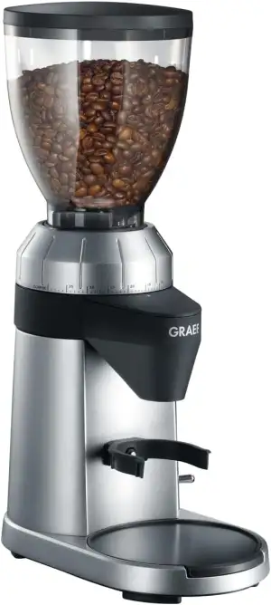 GRAEF CM800 - Elektrische Kaffeemühle, Aluminiumgehäuse, Bohnenbehälter 350 g, E
