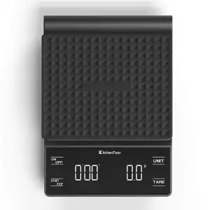 KitchenTour Kaffeewaage mit Timer 3kg/0,1g Hohe Präzision Pour Over Drip Espress