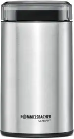 ROMMELSBACHER Kaffeemühle EKM 100 - Schlagmesser,Bohnenbehälter, Füllmenge 70 g, Mahlgrad über Mahldauer wählbar, auch für Gewürze, Zucker, Nüsse, 200 Watt