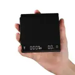 MHW-3BOMBER Mini Kaffewaage mit Timer, Wiederaufladbare Espresso Waage mit Schwerkraftsensor, 2kg/0,1g Präzisionswaage für Espresso & Pour-Over Kaffee, Digitale Küchenwaage, Schwarz,ES6029B-OS
