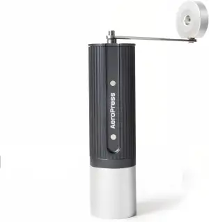 AeroPress Manuelle Kaffeemühle - Tragbare Handmühle mit titanbeschichteten Kegel