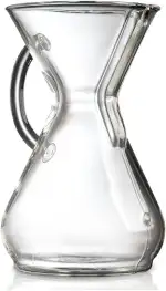 Chemex Pour-Over-Kaffeemaschine aus Glas – Serie mit Glasgriff – 8 Tassen – Exklusive Verpackung
