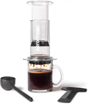 AeroPress Clear Kaffeepresse – 3-in-1 Brühmethode kombiniert French Press, Pour-