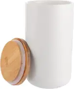 kaffeedose keramik, 1000ml keramikdose mit Deckel, Tee, Zucker und Kaffeedosen, Vorratsdosen mit Deckel Luftdicht für kaffeepads aufbewahrung Deko Küche (Weiß)