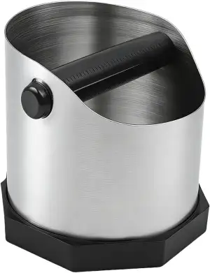 Abklopfbehälter Siebträger,Knock Box mit Abnehmbarer Abklopfskeule Espresso Klop