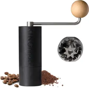 KINGrinder P2 Leichte Manuelle Hand-Kaffeemühle für Mokkakanne, French Press, Dr
