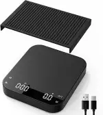Diyife Kaffeewaage mit Timer, 3kg/0,1g Wiederaufladbare Espresso Waage mit HD LCD Display, Tara F...
