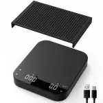 Diyife Kaffeewaage mit Timer, 3kg/0,1g Wiederaufladbare Espresso Waage mit HD LCD Display, Tara Funktion, Automatischer, Tragbare Präzise Kaffee Waage für Espresso, Pour-Over