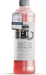 PURIVITA® Universal Entkalker Kaffeevollautomat [750ML] - Kaffeemaschinen Entkalker Flüssig - Flüssigentkalker Kaffeemaschine Reiniger - Kalkreiniger Kaffeevollautomaten - Für alle Kaffeeautomaten