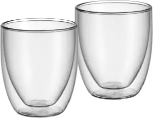 WMF Kult doppelwandige Cappuccino Gläser Set 2-teilig, doppelwandige Gläser 250m
