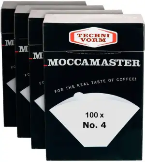 Moccamaster Technivorm Moccamaster 85022 Filter Nr. 4, Papier, weiß, Packung mit