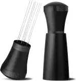 Wdt Tool, Aluminium Wdt Tool Espresso mit 7 Espresso Nadel 0.3mm, 10 Ersatznadeln, Aluminium Wdt Tool Espresso mit Ständer,Espresso Kaffeerührer, Espresso Kaffeerührer für Barista