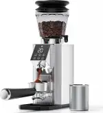 AMZCHEF Elektrische Kaffeemühle mit 45 Mahlgraden, Espresso-Mühle mit höhenverstellbarem Siebträg...