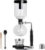 Siphon Kaffeemaschine, Vakuum-Kaffeebereiter, Japanischer Kaffeesiphon, 5 Tassen, 600ml, Hitzebeständige Glasfest, Mit Tropffilterbasis, Extraktionswerkzeuge für Handgebrühten Kaffee