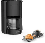 Krups F30908 ProAroma Filterkaffeemaschine mit Glaskanne, 1,25L Füllmenge, 10-15 Tassen, 1050W, Schwarz