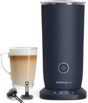 SIMPLETASTE Milchaufschäumer Elektrisch 4-in-1, Heißer & kalter Milchschaum, Mil