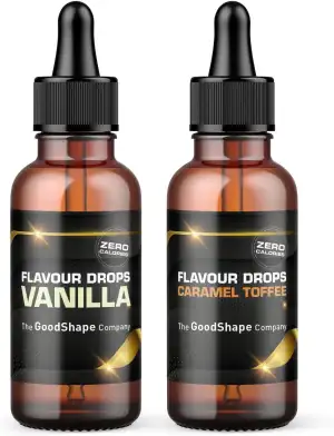 Flavour Drops zuckerfrei Set 2x 50 ml - Vanille & Karamell-Toffee | Geschmackstr