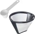 Westmark Kaffee-Set 2tlg., Dauerfilter Gr. 4 und Kaffee-Dosierlöffel für 6 g Kaffee, Kunststoff/Rostfreier Edelstahl, Weiß/Silber/Schwarz, 244322E6