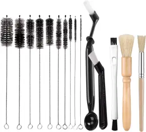 15 Stück Kaffee-Reinigungsbürste-Set für Kaffeevollautomaten - Barista-Pinsel fü