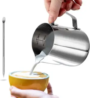 Milchkännchen, Dailyart Milchkännchen aus Edelstahl Milk Pitcher 350ml/12oz Milc