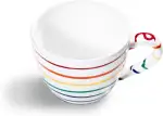 GMUNDNER KERAMIK Teetasse Maxima (0,4L) Regenbogen Geschirr, handgemacht in Österreich