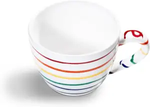 GMUNDNER KERAMIK Teetasse Maxima (0,4L) Regenbogen Geschirr, handgemacht in Öste