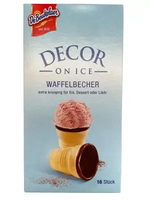 DeBeukelaer Decor On Ice Waffelbecher, 60 g