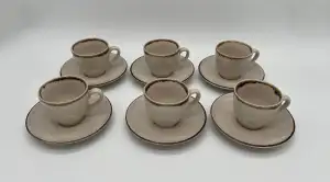 Mokkatassen Espressotassen Set 100% Porzellan 90 ml Kaffee Cappuccino mit Untert