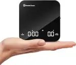 Maestri House Mini-Kaffeewaage mit Timer, Wiederaufladbare Espresso Waage, Präzise 2kg/0,1g Waage...