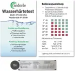 zederle 5 Stück Wasserhärte Teststreifen Testkit einzeln verpackt, versiegelt, Deutscher Härtebereich in dH°, Wasserhärte Test, Kalk Test, Gesamthärtetest - für Trinkwasser, Pool, Teich, Aquarium