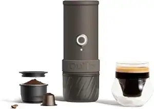 OutIn Mino Tragbare Elektrische Espressomaschine, Hochleistungsversion, Mini Camping Kaffeemaschi...