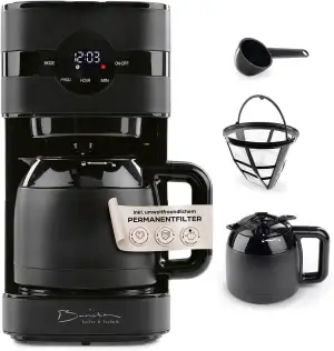 Barista Filterkaffeemaschine mit Thermokanne | 24h Timer & Permanentfilter | Für
