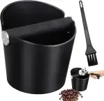 Abklopfbehälter für Siebträger mit Schalldämpfender Klopfstange und Bürste, Knock Box für Kaffees...