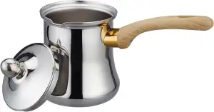 SANQIAHOME 24oz / 720ml Schwerlast Edelstahl Türkische Kaffeekanne und Butter Sc