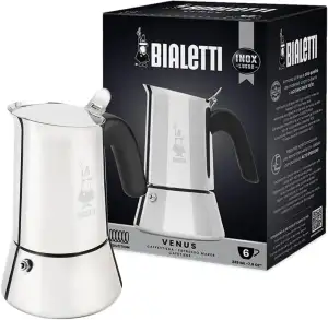 Bialetti - New Venus Induction, Edelstahl Herd Espresso-Kaffeemaschine, Geeignet