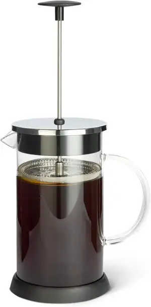 Amazon Basics French Press-Kaffeebereiter, 1 L, Borosilikatglas, Abnehmbare Spül