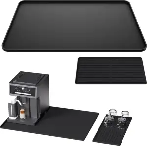 Kaffeemaschine Abtropfmatte aus Silikon,40x60cm Kaffeemaschinen-Silikonmatte mit