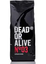 DEAD OR ALIVE Espresso No3 - Starke Espresso Bohnen 500g - 100% Robusta - Kaffeebohnen für Kaffeevollautomat und Espressomaschine - Ganze Bohnen mit viel Koffein aus Italien - Coffee Beans
