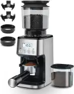 Homtone Elektrisch Kaffeemühle für Siebträger, Kaffeemühle mit 51 Mahlgrade, Coffee Grinder für E...