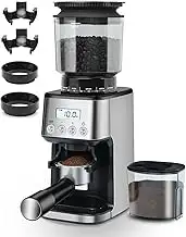 Homtone Elektrisch Kaffeemühle für Siebträger, Kaffeemühle mit 51 Mahlgrade, Cof