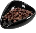 Kaffeebohnen Dosierbecher, Teeschaufel Keramik, Coffee Bean Dosing Cup, Kaffeebohnen Dosiertablett Schwarz, Dosierlöffel Keramik, für Teehaus, Esszimmer und Kaffeeliebhaber