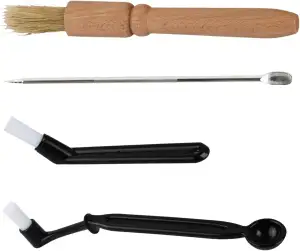 4er Kaffee Reinigungsbürsten Set mit Holzgriff – Barista Pinsel & Siebträger Bür