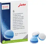 JURA original - 3-Phasen-Reinigungstabletten für 6 Reinigungen - TÜV-zertifizierte Hygiene - 6 Stück - 24225